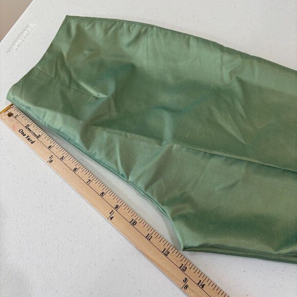 VTG Ann Taylor Iridescent Green Silk Sateen Pants Suit Womens 12P Church Easter - Picture 13 of 16
